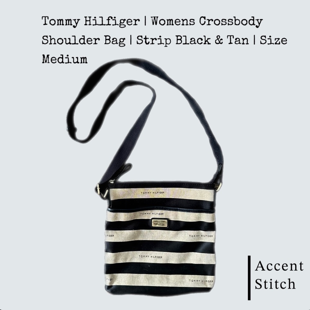 Tommy Hilfiger | Women’s Crossbody Bag Fall | Strip Black & Tan